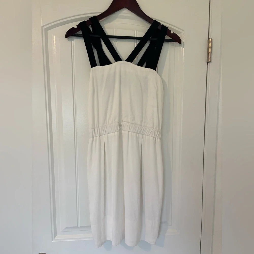 Sandro White and Black Mini Dress Size 1 - Picture 3 of 10
